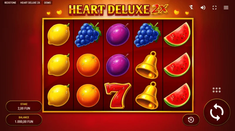Heart Deluxe 2x - ecranul de joc cu role 5×3